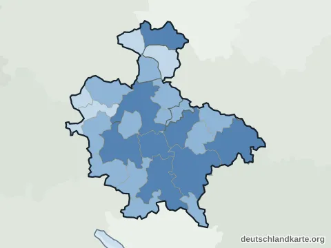 Vorschau: Einwohnerkarte vom Landkreis Sigmaringen