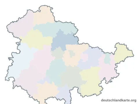 Karte: Landkreis Sömmerda in Thüringen