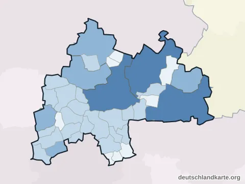Vorschau: Einwohnerkarte vom Landkreis Sömmerda