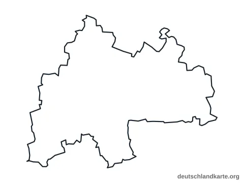 Vorschau: Umrisskarte vom Landkreis Sömmerda
