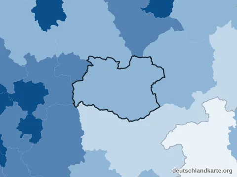 Vorschau: Bevölkerungsdichte vom Kreis Soest