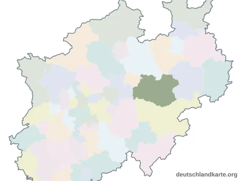 Vorschau: Karte im Bundesland vom Kreis Soest