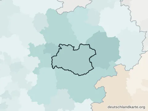 Vorschau: Nachbarkreiskarte vom Kreis Soest