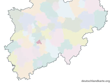 Vorschau: Karte im Bundesland von der kreisfreien Stadt Solingen