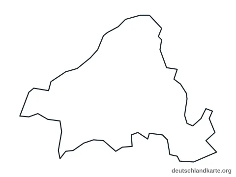 Vorschau: Umrisskarte von der kreisfreien Stadt Solingen