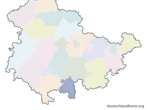 Vorschau: Karte im Bundesland vom Landkreis Sonneberg