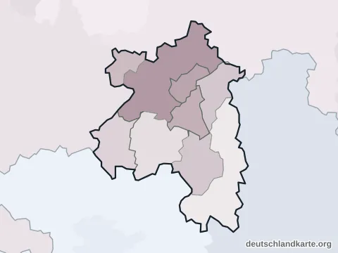 Vorschau: Ortskarte vom Landkreis Sonneberg