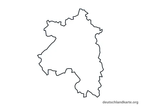 Vorschau: Umrisskarte vom Landkreis Sonneberg