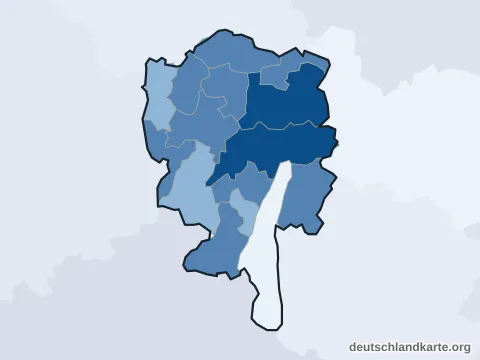 Vorschau: Einwohnerkarte vom Landkreis Starnberg