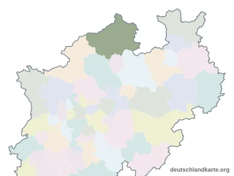 Karte: Kreis Steinfurt in Nordrhein-Westfalen