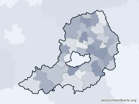 Vorschau: Ortskarte vom Landkreis Straubing-Bogen