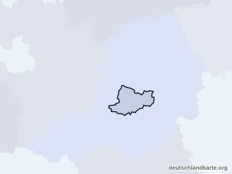 Vorschau: Nachbarkreiskarte von der kreisfreien Stadt Straubing