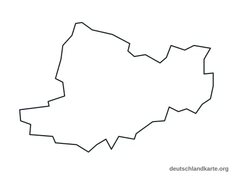 Vorschau: Umrisskarte von der kreisfreien Stadt Straubing