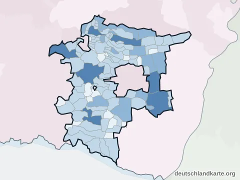 Vorschau: Einwohnerkarte vom Landkreis Südliche Weinstraße