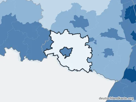 Vorschau: Bevölkerungsdichte vom Landkreis Südwestpfalz