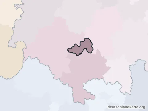 Vorschau: Nachbarkreiskarte von der kreisfreien Stadt Suhl