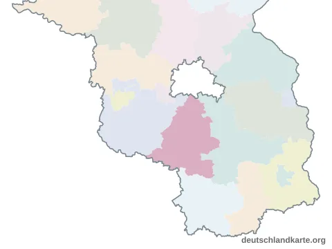 Vorschau: Karte im Bundesland vom Landkreis Teltow-Fläming