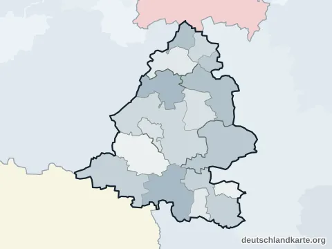 Vorschau: Ortskarte vom Landkreis Teltow-Fläming