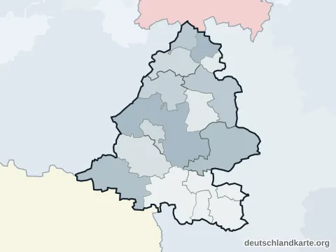 Vorschau: Verwaltungsgliederung vom Landkreis Teltow-Fläming