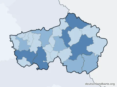 Vorschau: Einwohnerkarte vom Landkreis Tirschenreuth