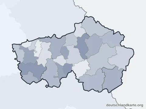 Vorschau: Ortskarte vom Landkreis Tirschenreuth