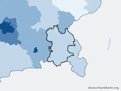 Vorschau: Bevölkerungsdichte vom Landkreis Traunstein