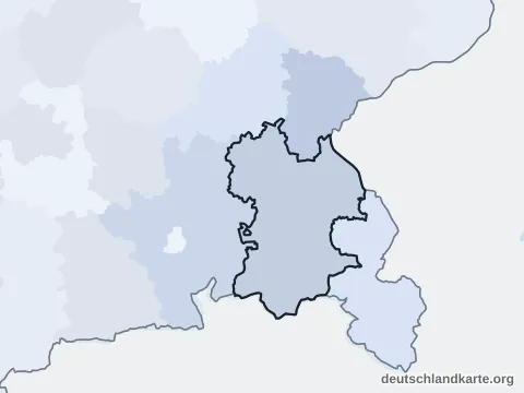 Vorschau: Nachbarkreiskarte vom Landkreis Traunstein