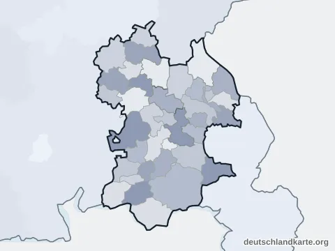 Vorschau: Ortskarte vom Landkreis Traunstein