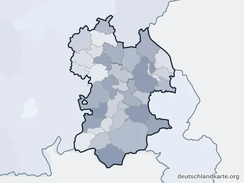 Vorschau: Verwaltungsgliederung vom Landkreis Traunstein