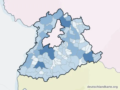 Vorschau: Einwohnerkarte vom Landkreis Trier-Saarburg