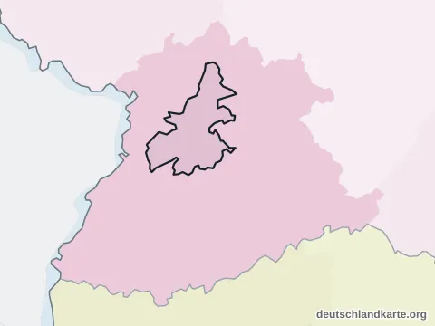 Vorschau: Nachbarkreiskarte von der kreisfreien Stadt Trier