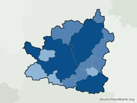 Vorschau: Einwohnerkarte vom Landkreis Tübingen