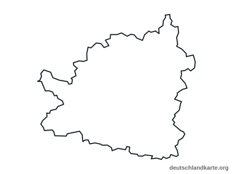 Vorschau: Umrisskarte vom Landkreis Tübingen