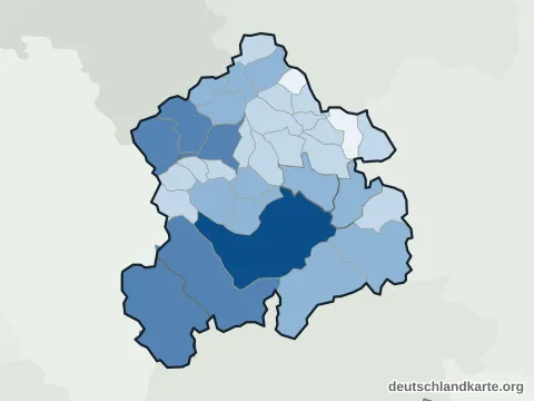 Vorschau: Einwohnerkarte vom Landkreis Tuttlingen