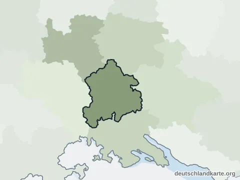 Vorschau: Nachbarkreiskarte vom Landkreis Tuttlingen
