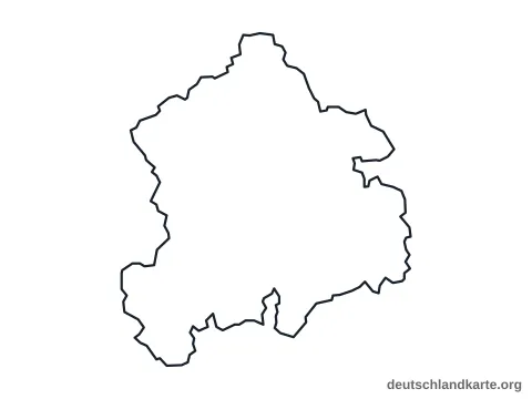 Vorschau: Umrisskarte vom Landkreis Tuttlingen