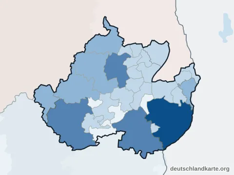 Einwohnerkarte: Landkreis Uckermark