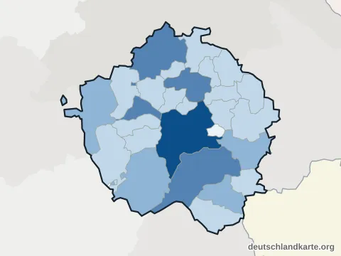Vorschau: Einwohnerkarte vom Landkreis Uelzen