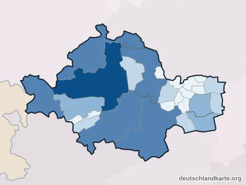 Vorschau: Einwohnerkarte vom Unstrut-Hainich-Kreis