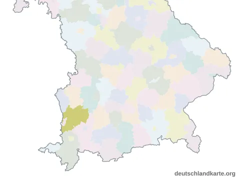 Karte: Landkreis Unterallgäu in Bayern