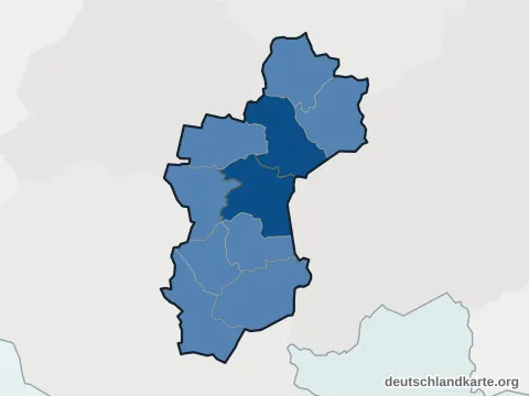 Vorschau: Einwohnerkarte vom Landkreis Vechta