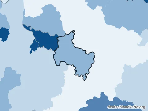 Vorschau: Bevölkerungsdichte vom Landkreis Verden
