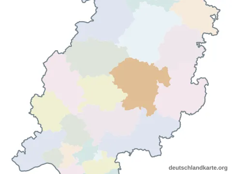 Vorschau: Karte im Bundesland vom Vogelsbergkreis