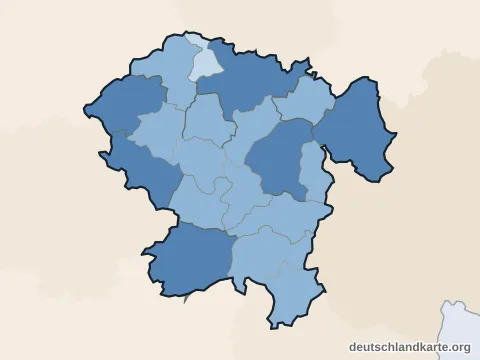 Vorschau: Einwohnerkarte vom Vogelsbergkreis