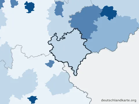 Vorschau: Bevölkerungsdichte vom Vogtlandkreis