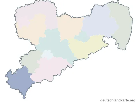 Karte: Vogtlandkreis in Sachsen