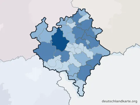 Vorschau: Einwohnerkarte vom Vogtlandkreis