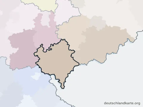 Vorschau: Nachbarkreiskarte vom Vogtlandkreis