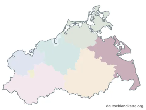 Vorschau: Karte im Bundesland vom Landkreis Vorpommern-Greifswald