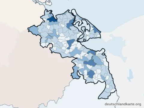 Vorschau: Einwohnerkarte vom Landkreis Vorpommern-Greifswald